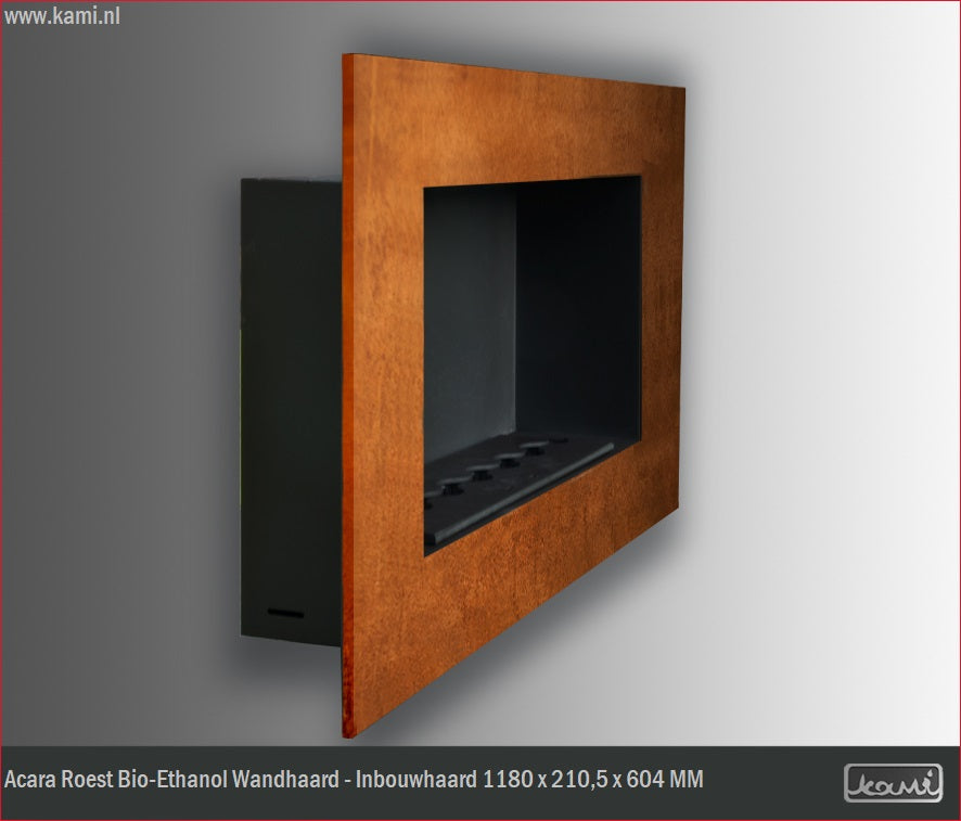 Acara Roest Bio-Ethanol Wandhaard - Inbouwhaard 118 CM