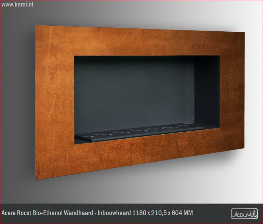 Acara Roest Bio-Ethanol Wandhaard - Inbouwhaard 118 CM