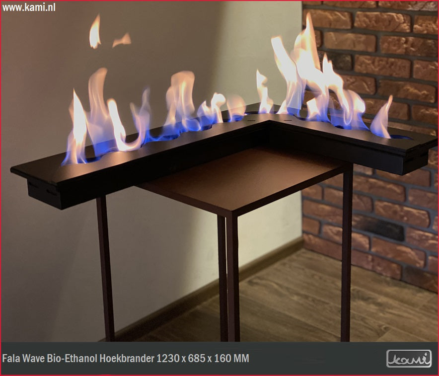 Fala Wave Bio-Ethanol Hoekbrander 1230 x 685 x 160 MM