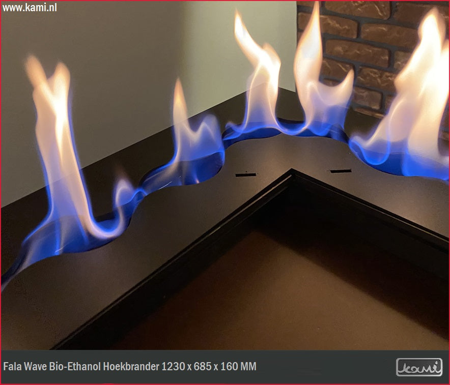 Fala Wave Bio-Ethanol Hoekbrander 1230 x 685 x 160 MM
