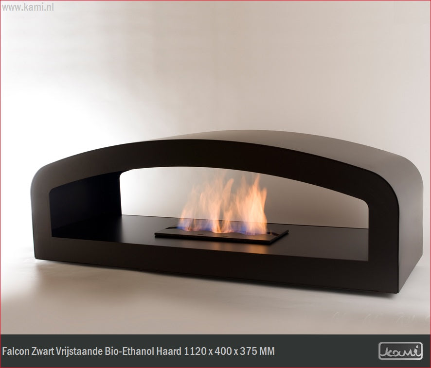 Falcon Zwart Bio-Ethanol Vrijstaand Haard 112 CM