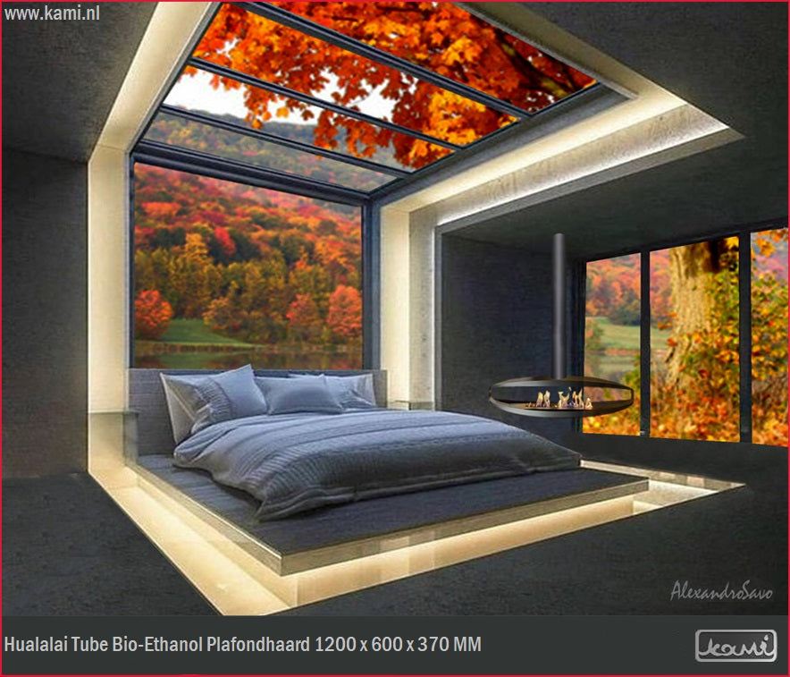 Hualalai Tube Bio-Ethanol Plafondhaard 120 CM