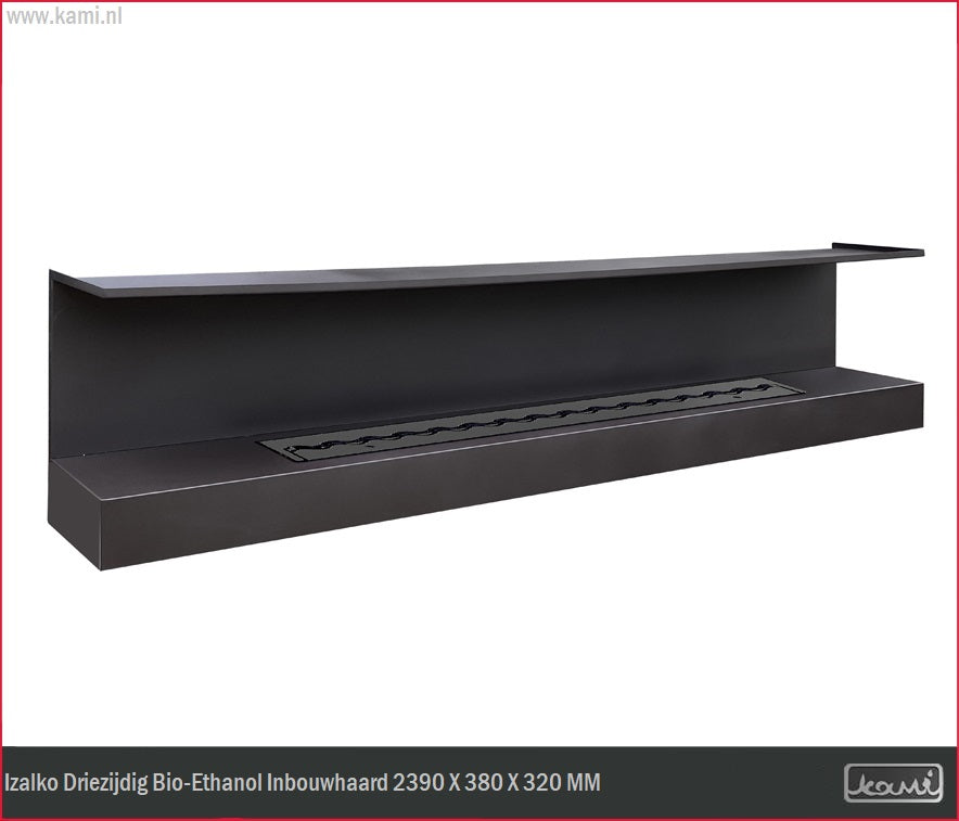 Izalko Driezijdig Bio-Ethanol Inbouwhaard 239 CM