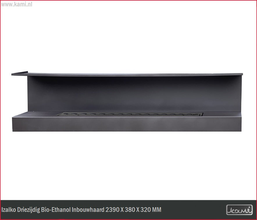 Izalko Driezijdig Bio-Ethanol Inbouwhaard 239 CM