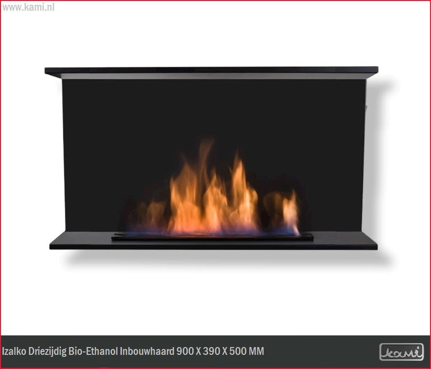 Izalko Driezijdig Bio-Ethanol Inbouwhaard 90 CM