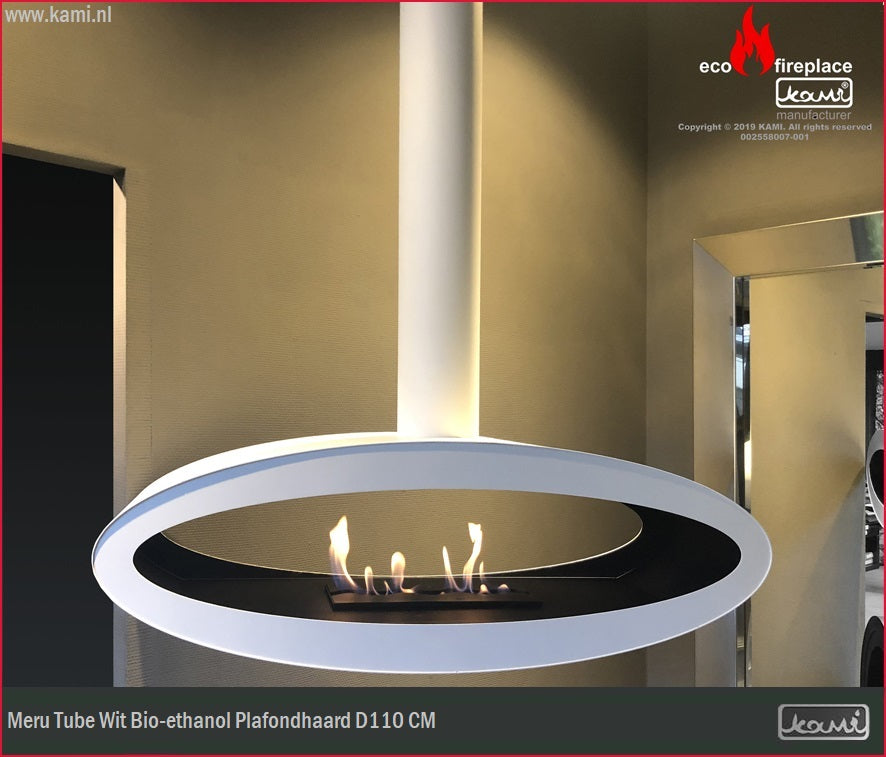 Meru Tube Wit Bio-ethanol Plafondhaard D110 CM