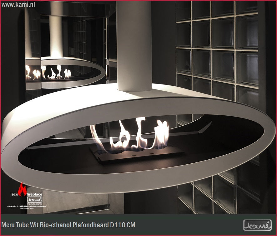 Meru Tube Wit Bio-ethanol Plafondhaard D110 CM