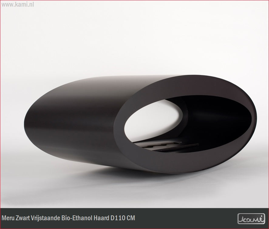 Meru Zwart Bio-Ethanol Vrijstaand Haard D110 CM