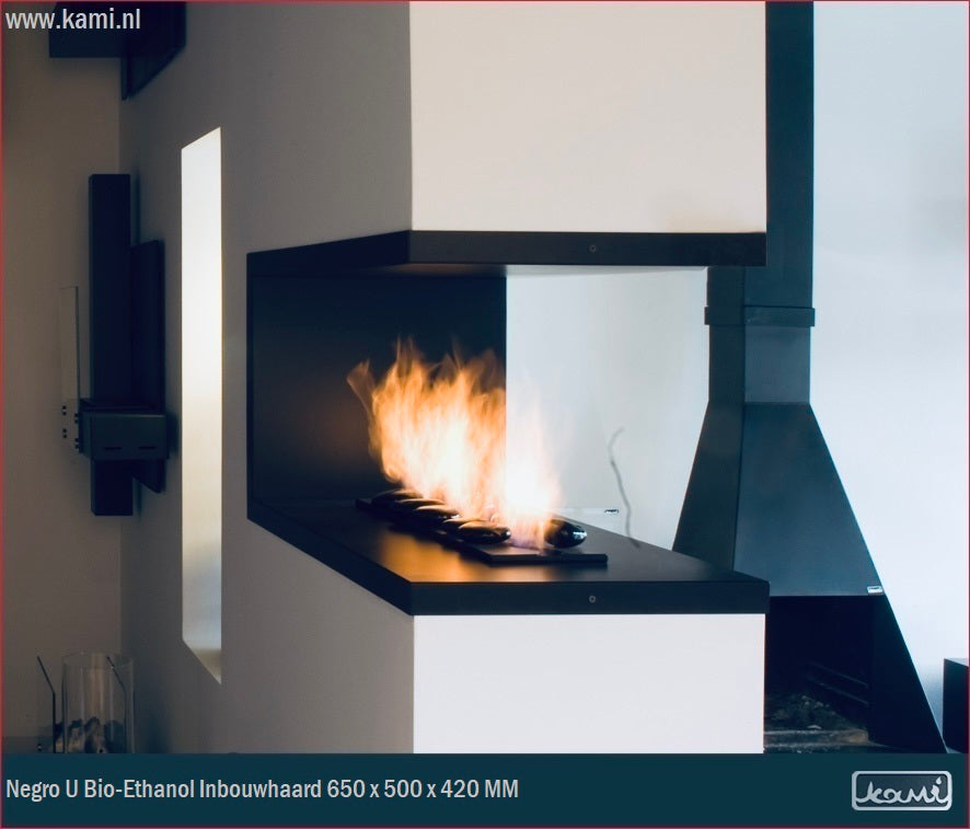 Negro U Bio-Ethanol Inbouwhaard 650 x 500 x 420 MM