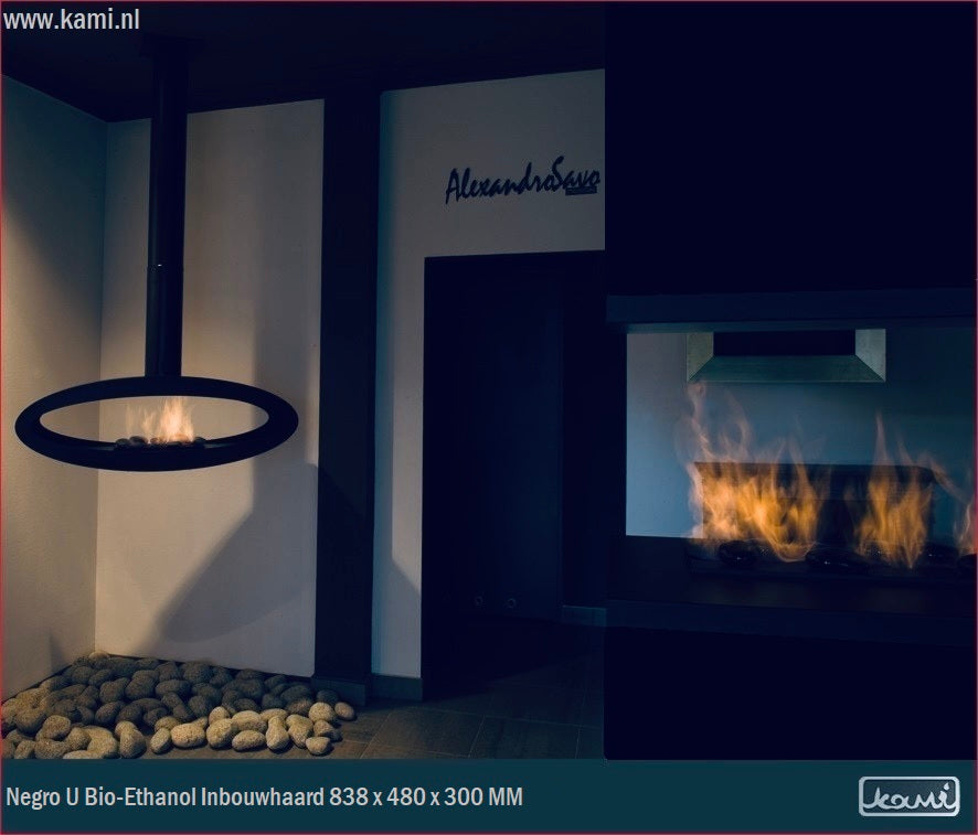 Negro U Bio-Ethanol Inbouwhaard 838 x 480 x 300 MM