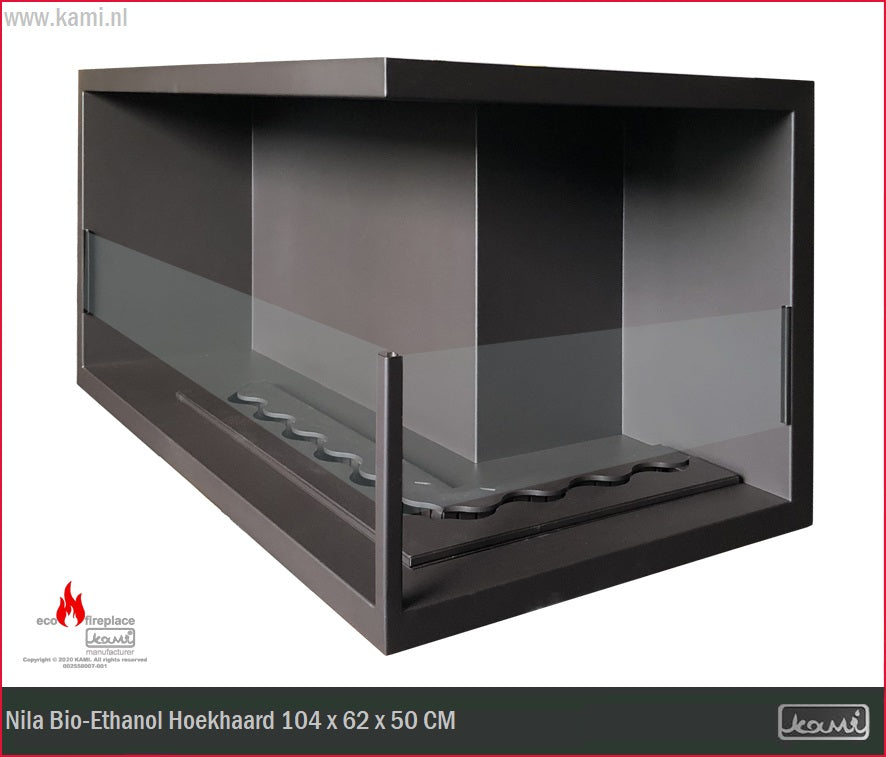 Nila Bio-Ethanol Hoekhaard 104 x 62 x 50 CM