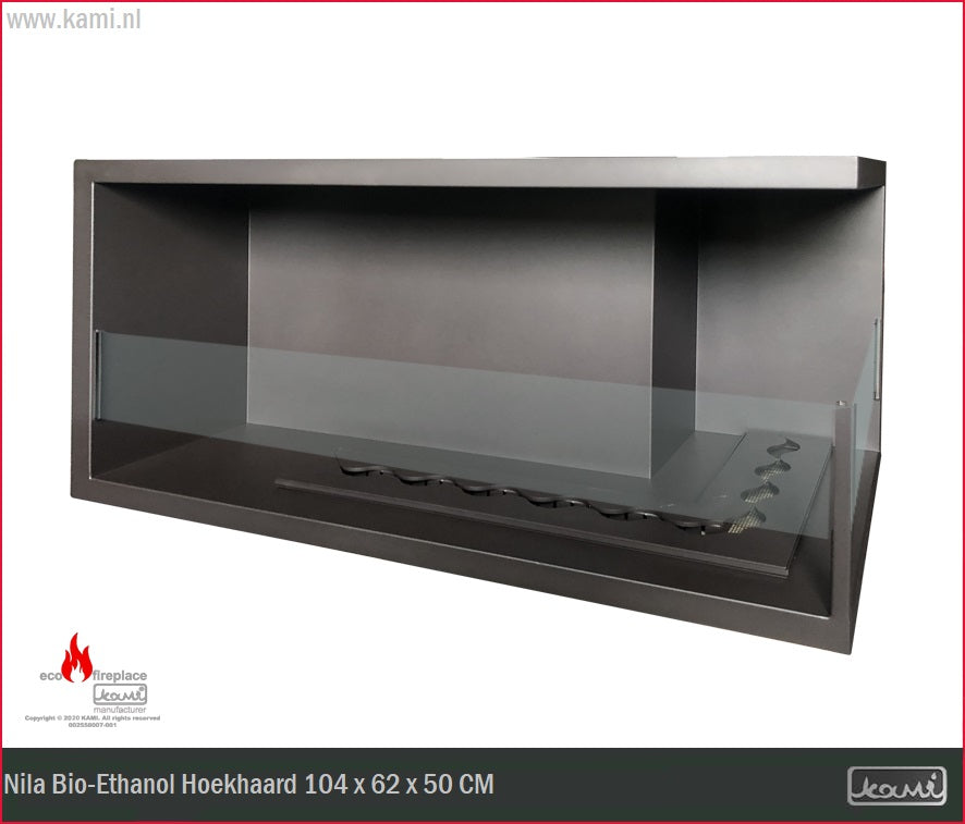 Nila Bio-Ethanol Hoekhaard 104 x 62 x 50 CM
