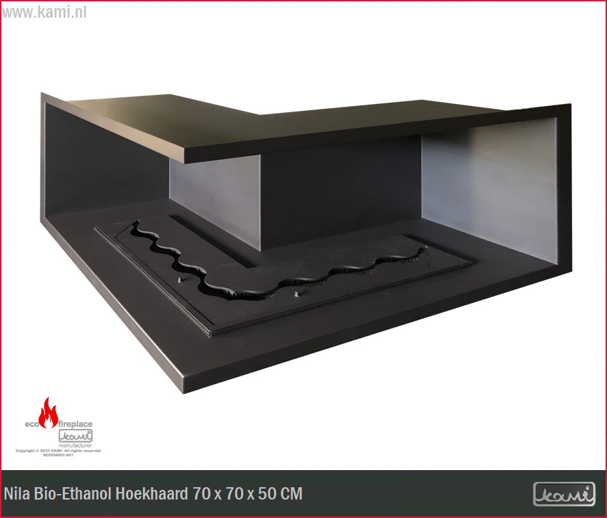 Nila Bio-Ethanol Hoekhaard 70 x 70 x 50 CM