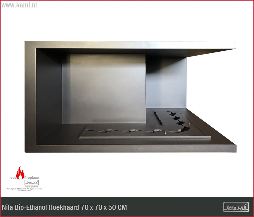 Nila Bio-Ethanol Hoekhaard 70 x 70 x 50 CM