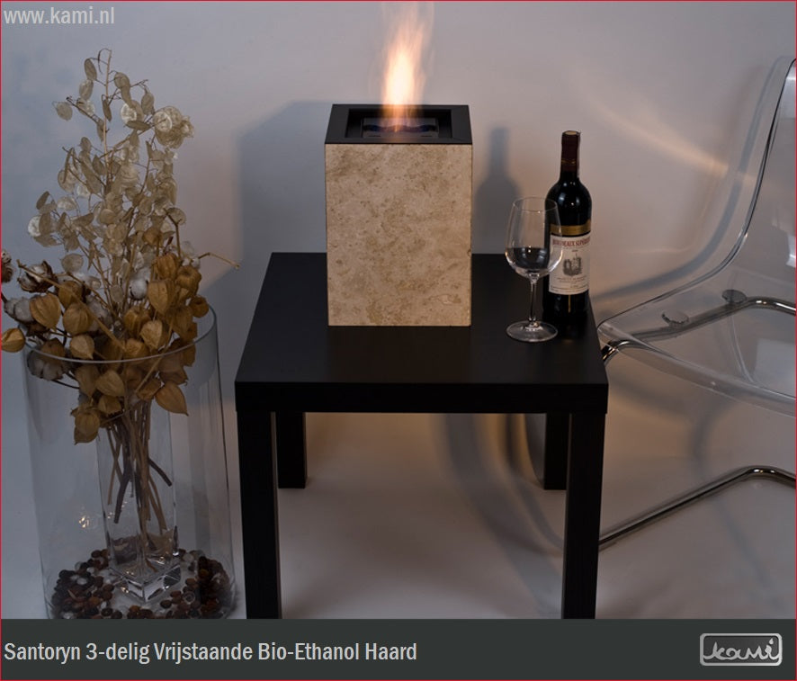Santoryn Bio-Ethanol Vrijstaand Haard 3-delig