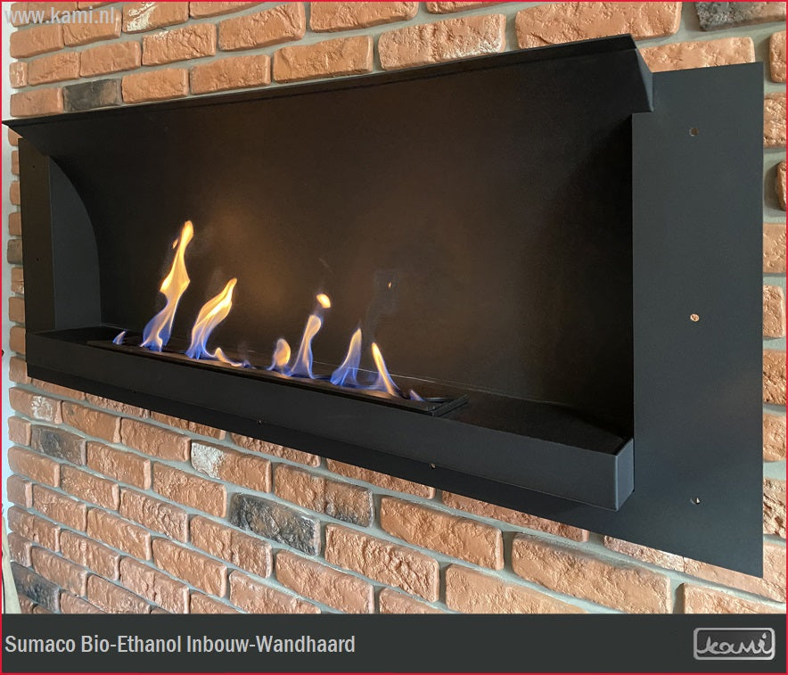 Sumaco Bio-Ethanol Inbouw-Wandhaard 136 CM