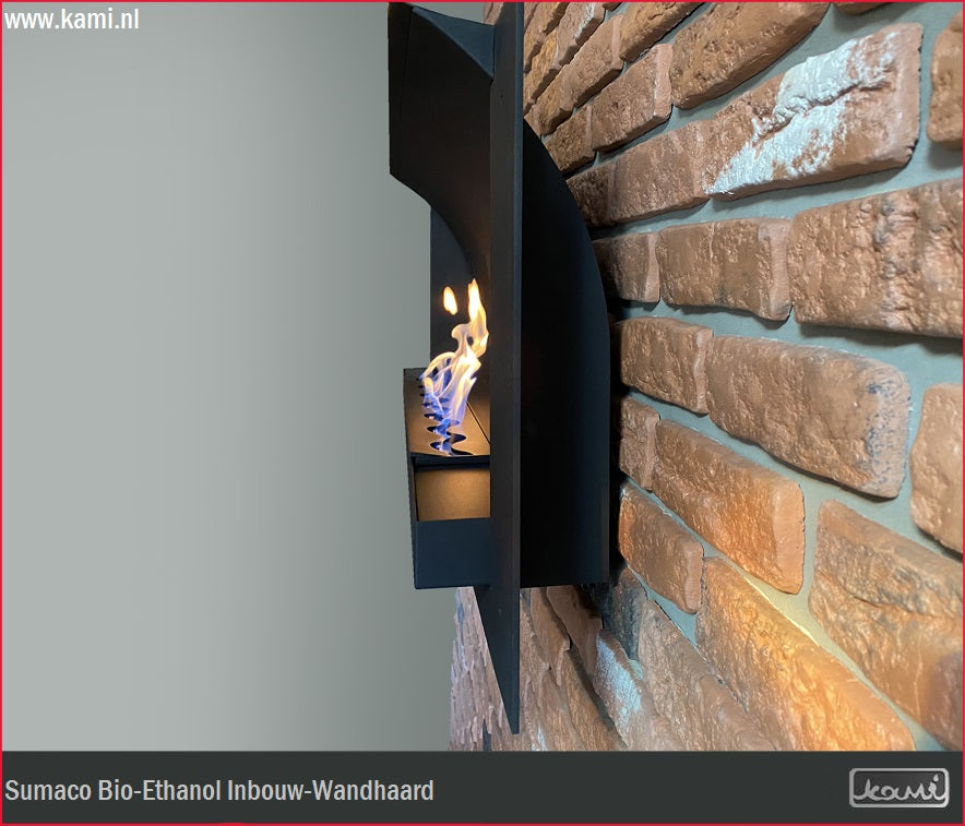Sumaco Bio-Ethanol Inbouw-Wandhaard 136 CM