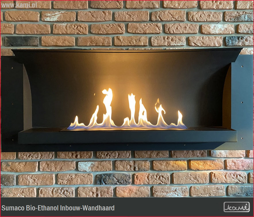 Sumaco Bio-Ethanol Inbouw-Wandhaard 136 CM