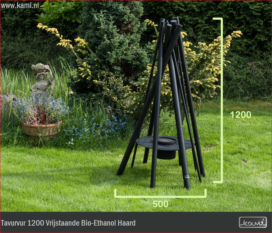 Tavurvur Bio-Ethanol Vrijstaand Haard H120 CM