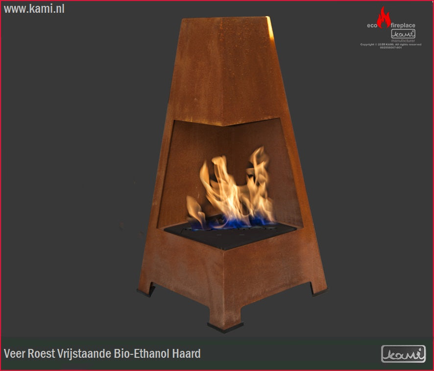 Veer Roest Bio-Ethanol Vrijstaand Haard H100 CM