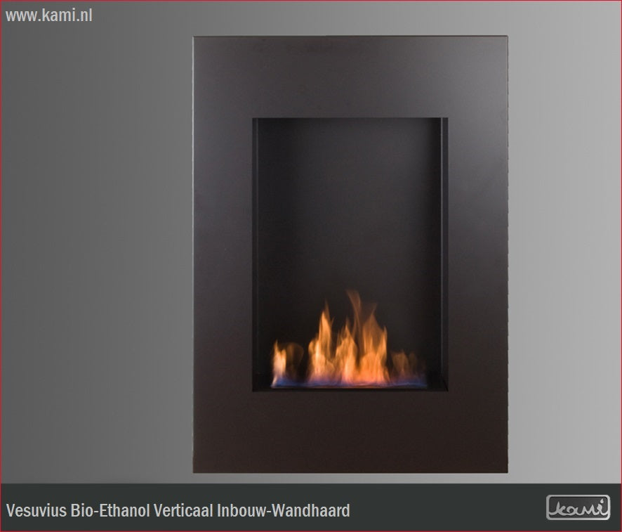 Vesuvius Bio-Ethanol Verticaal Inbouw-Wandhaard H88 CM