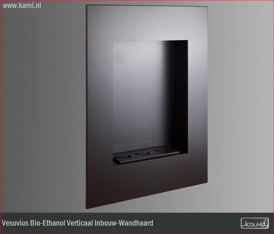 Vesuvius Bio-Ethanol Verticaal Inbouw-Wandhaard H88 CM
